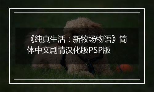 《纯真生活:新牧场物语》简体中文剧情汉化版PSP版