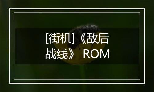[街机]《敌后战线》 ROM