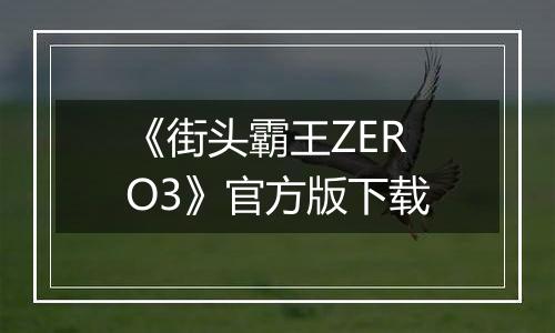 《街头霸王ZERO3》官方版下载
