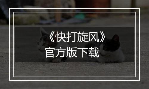 《快打旋风》官方版下载
